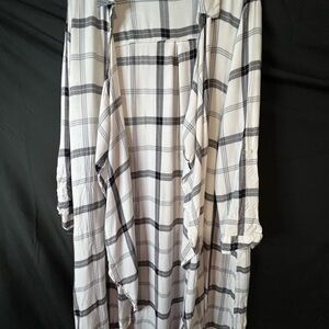 Dizzy Black and White Plaid Cardigan